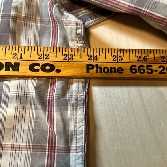 Carhartt Mens Size XL Extra Large Grey Plaid Short Sleeve Relaxed Fit - Picture 3 of 5